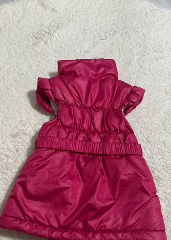 Kız Çocuk Pembe Kemerli Yelek - Görsel 4