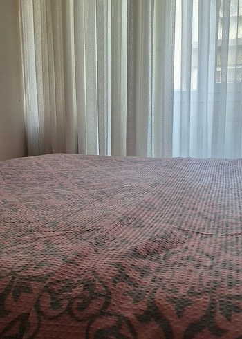 Pembe Desenli Yatak Örtüsü pike - Görsel 2