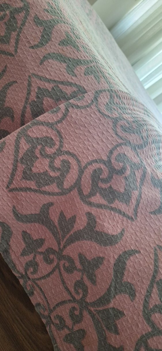 Pembe Desenli Yatak Örtüsü pike - Görsel 3