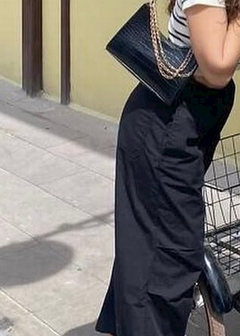 Siyah paraşüt Pantolon - Görsel 2