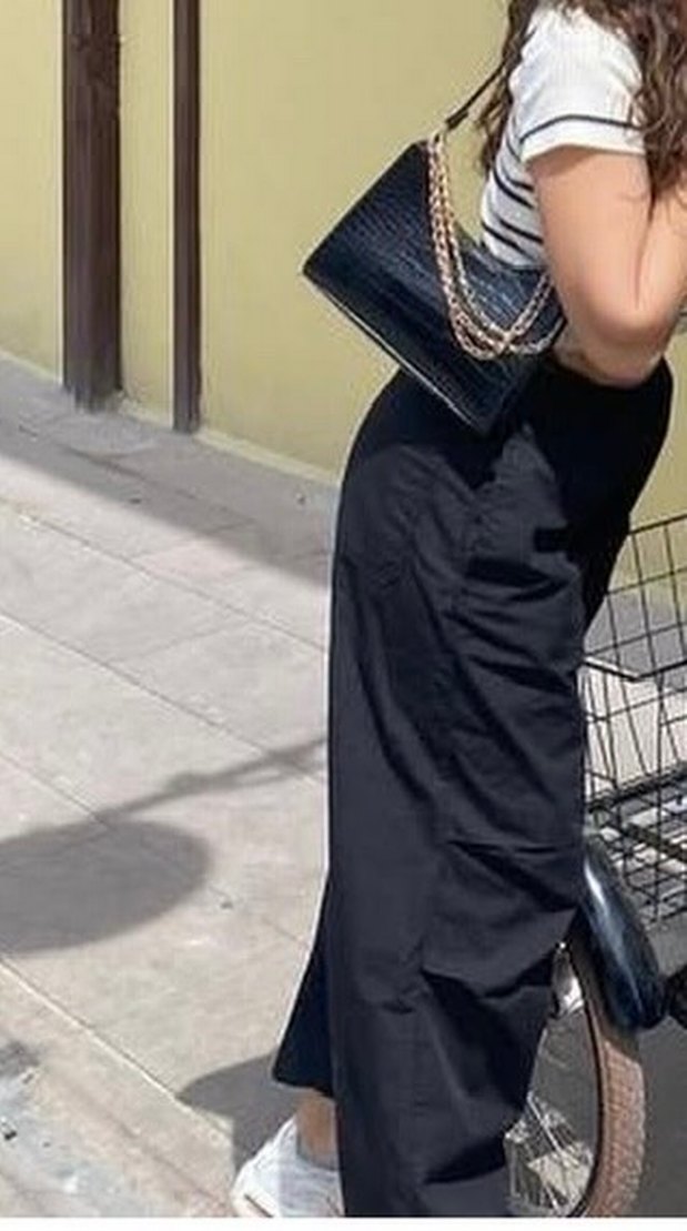 Siyah paraşüt Pantolon - Görsel 2