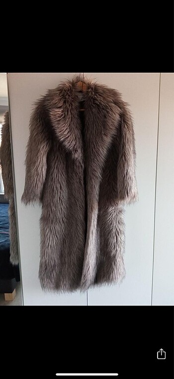 Zara peluş uzun gri