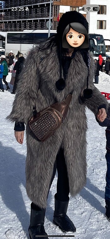 Zara Zara peluş uzun gri
