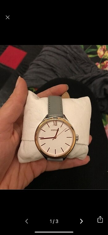 Fossil gri bakır saat