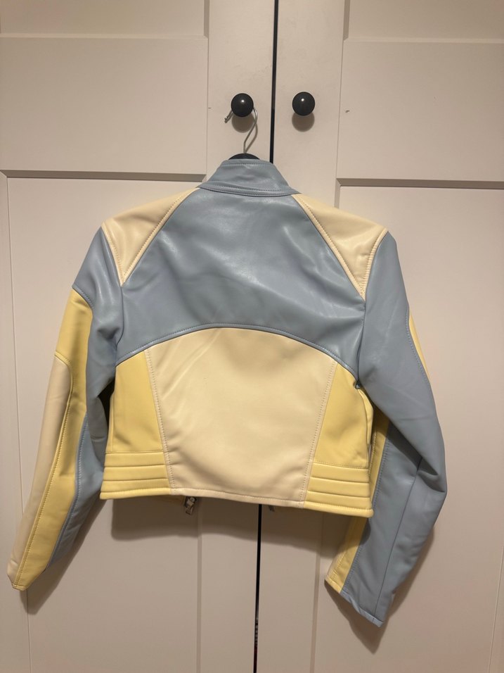 Bershka Mavi Kadın Deri Ceket - Görsel 3