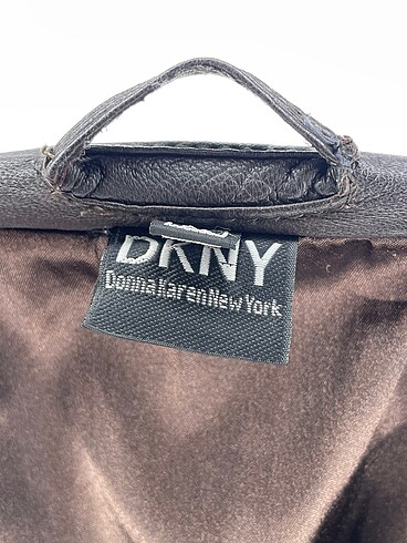 xl Beden kahverengi Renk DKNY Deri Ceket %70 İndirimli.