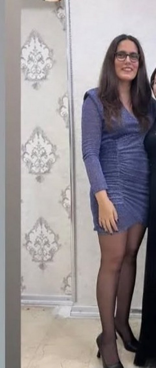 Gri V Yakalı Drapeli Minş Elbise - Görsel 3