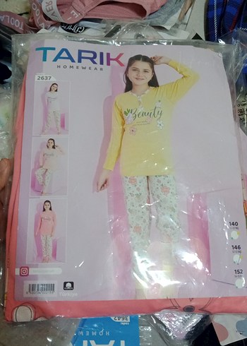 narçiçeği Uzun Kollu Baskılı çocuk Pijama Takımı