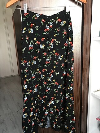 Floral Desenli Tiril Tiril Etek