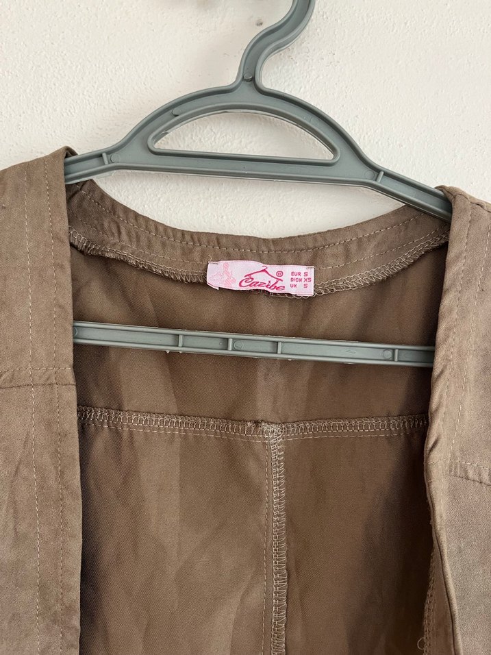 Püsküllü Süet Bohem Kadın Yelek - Görsel 2