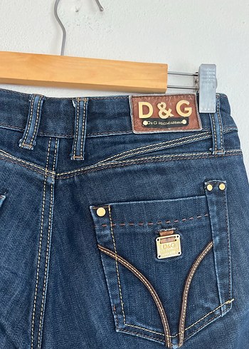 Kadın Lacivert Düğmeli Midi Boy Denim Jean - Görsel 4