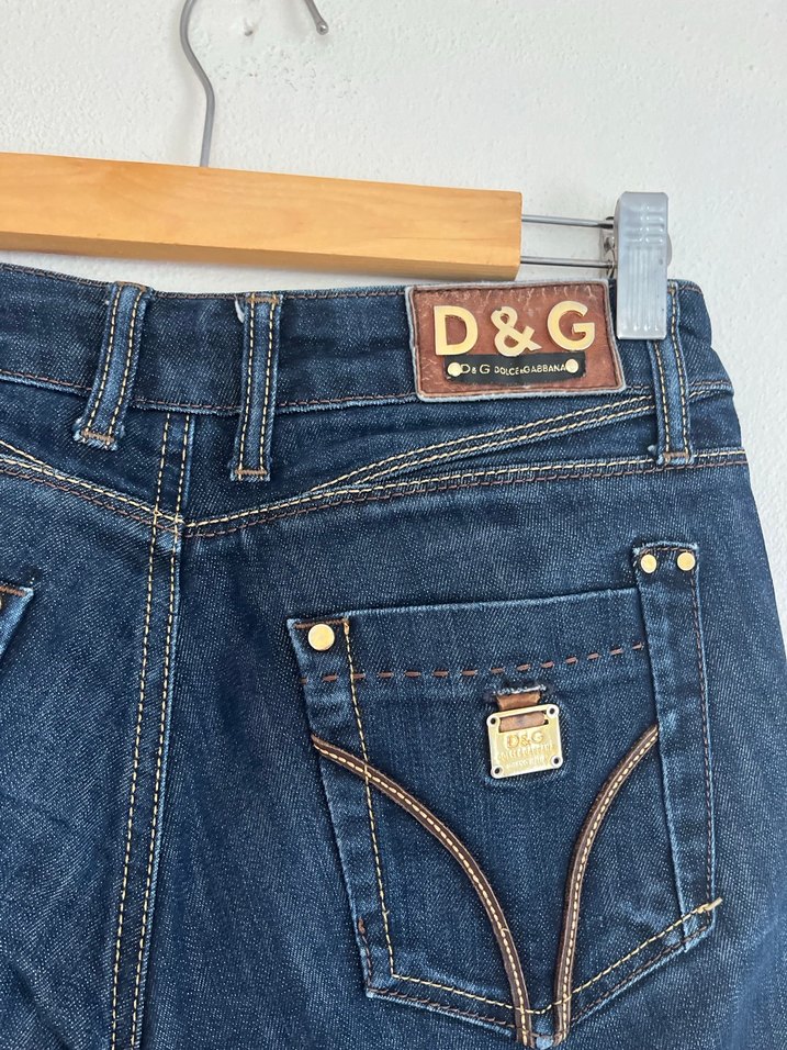 Kadın Lacivert Düğmeli Midi Boy Denim Jean - Görsel 4