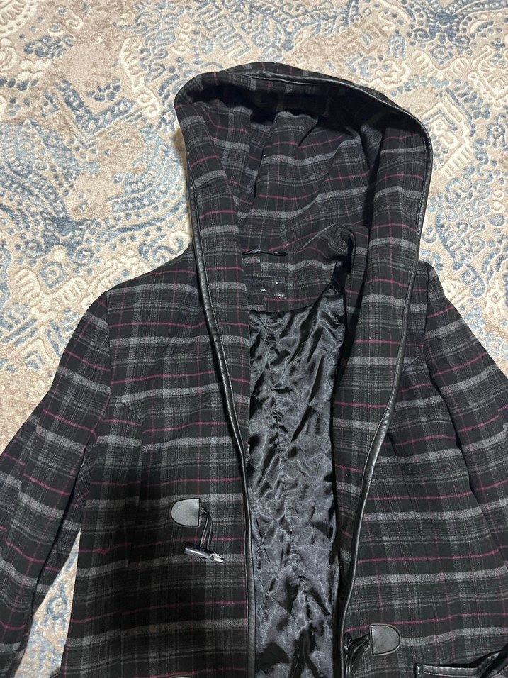 Düğmeli Gri Midi Kadın Kaban - Görsel 3