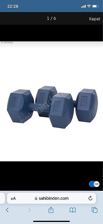 Avessa dambıl set 2 adet 7 kg