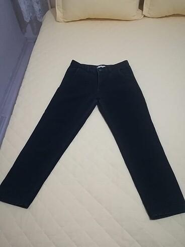 Sıyah keten pantolon