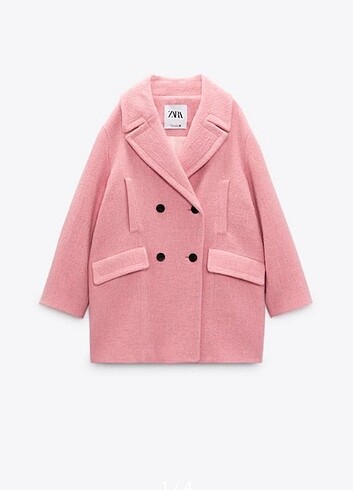 Zara marka etiketli pembe kaban