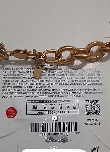 Zara Zara marka etiketli kilit detaylı kolye