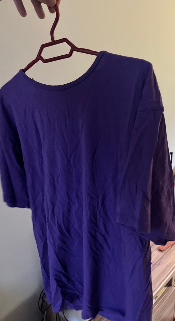 Mor, Kısa Kollu, Salaş Hamile Bluzu - Görsel 2