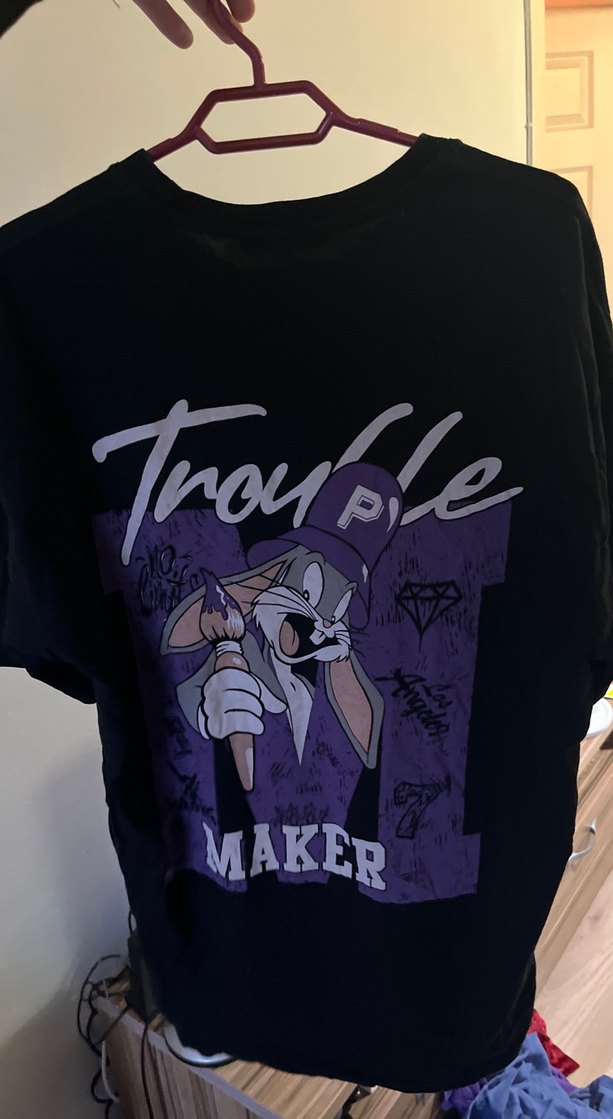 Baskılı Hamile Tişörtü, Mor, Kısa Kollu - Görsel 3