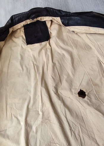 AMERİKADAN VİNTAGE DERİ MOTORCU MONTU MONT - Görsel 10