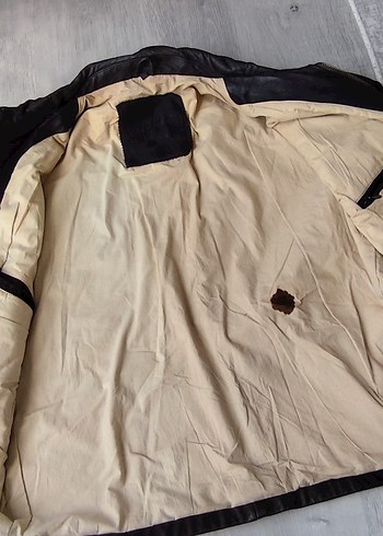 AMERİKADAN VİNTAGE DERİ MOTORCU MONTU MONT - Görsel 8