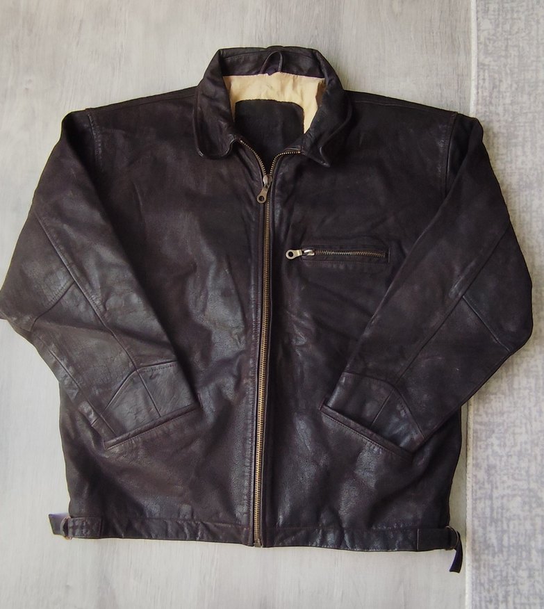 AMERİKADAN VİNTAGE DERİ MOTORCU MONTU MONT - Görsel 4