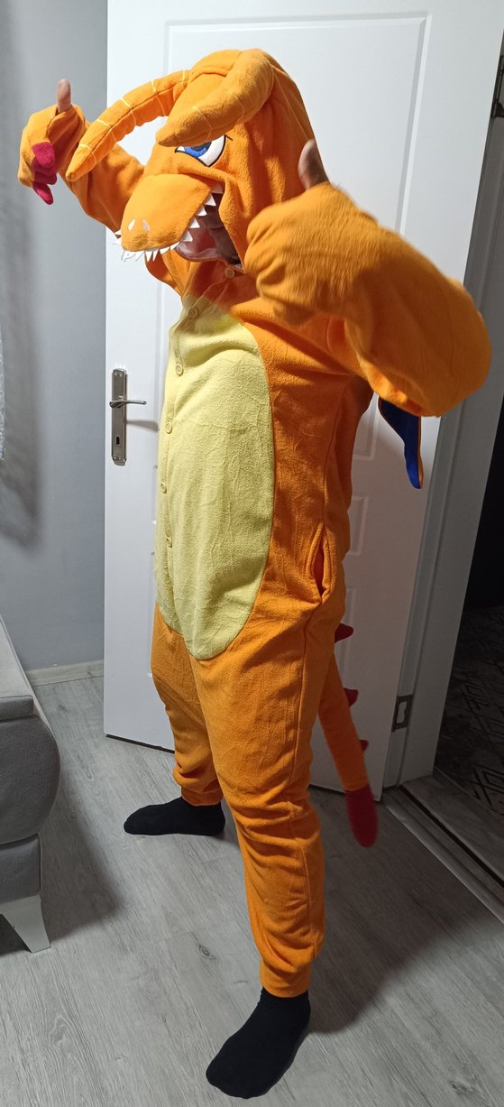 DİNOZOR EJDERHA POKEMON YETİŞKİN KOSTÜM - Görsel 2