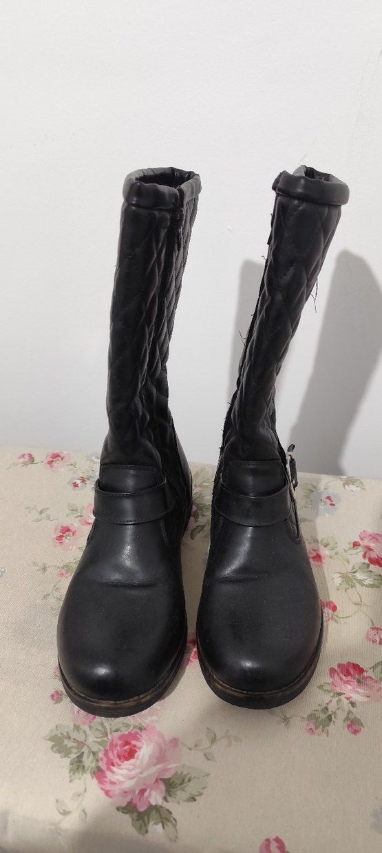 BAYAN DERİ ÇİZME BOT FERMUARLI - Görsel 2