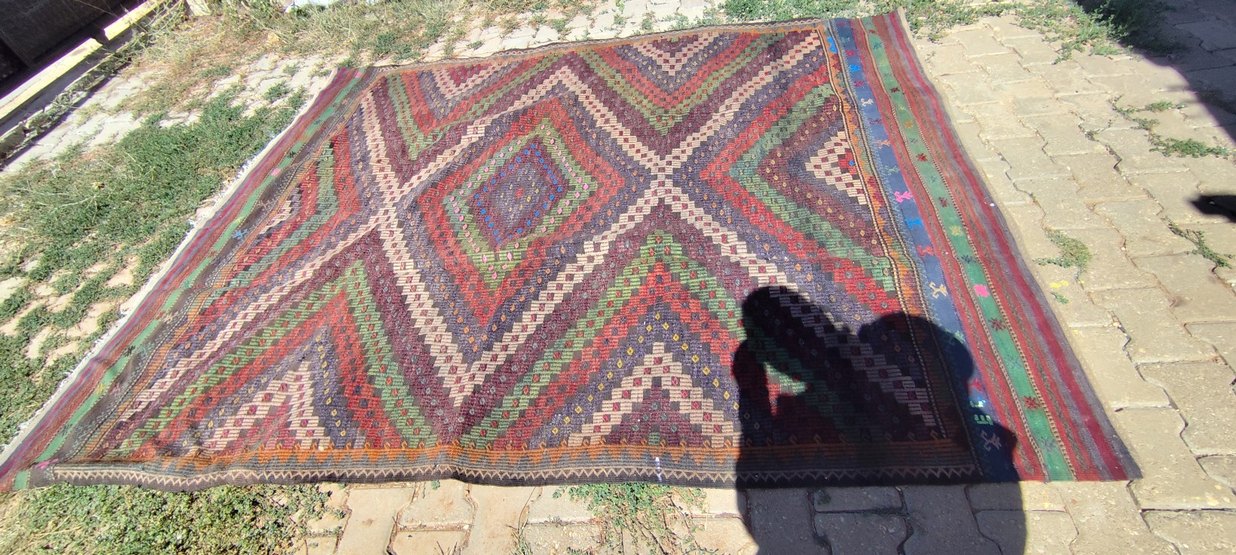 ANTİKA EL DOKUMASI KİLİM - Görsel 5