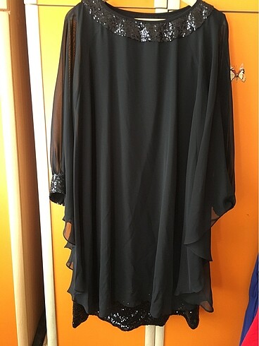 Tüllü model şifon gece elbisesi - Görsel 2