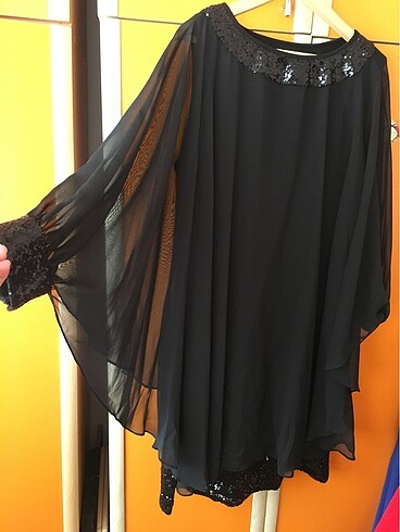 Tüllü model şifon gece elbisesi - Görsel 3