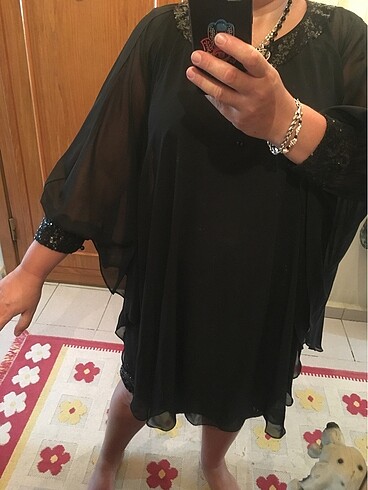 Tüllü model şifon gece elbisesi - Görsel 10