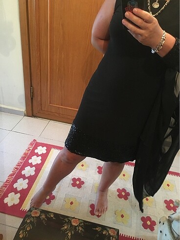 Tüllü model şifon gece elbisesi - Görsel 13