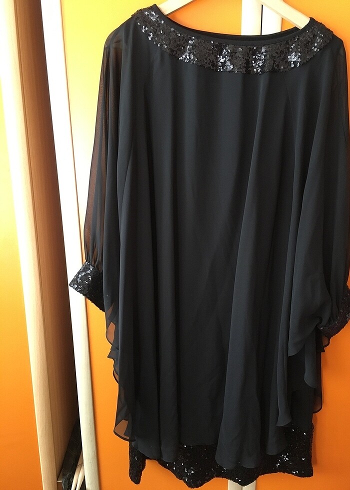 Tüllü model şifon gece elbisesi - Görsel 4