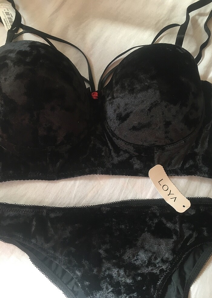 Marka sıfır  kadife iç çamaşır takımı - Görsel 2