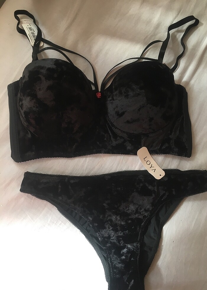 Marka sıfır  kadife iç çamaşır takımı - Görsel 3