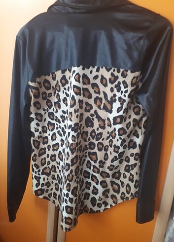 xl Beden siyah Renk Leopar model gömlek