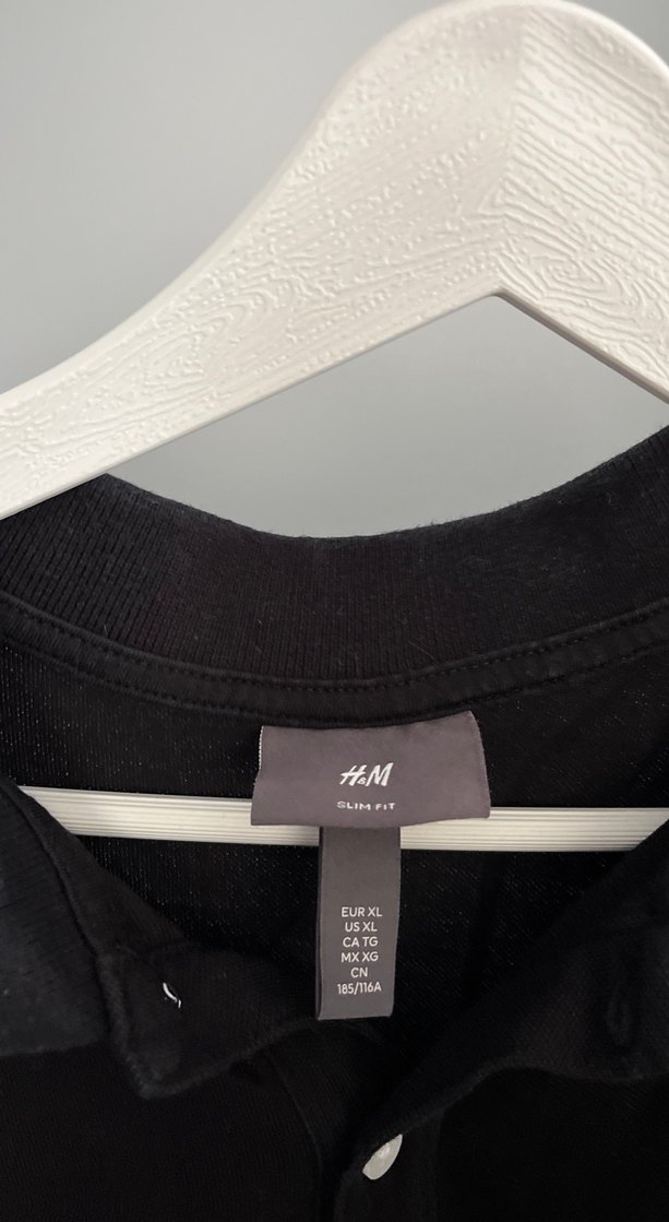 Siyah Polo Yaka Erkek Tişört - Görsel 2