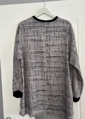 Gri Baskılı Kadın Uzun Tunik - Görsel 3