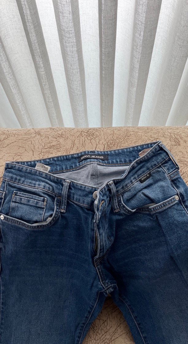 Erkek Gri Mavi Normal Boy Kot Pantolon - Görsel 3