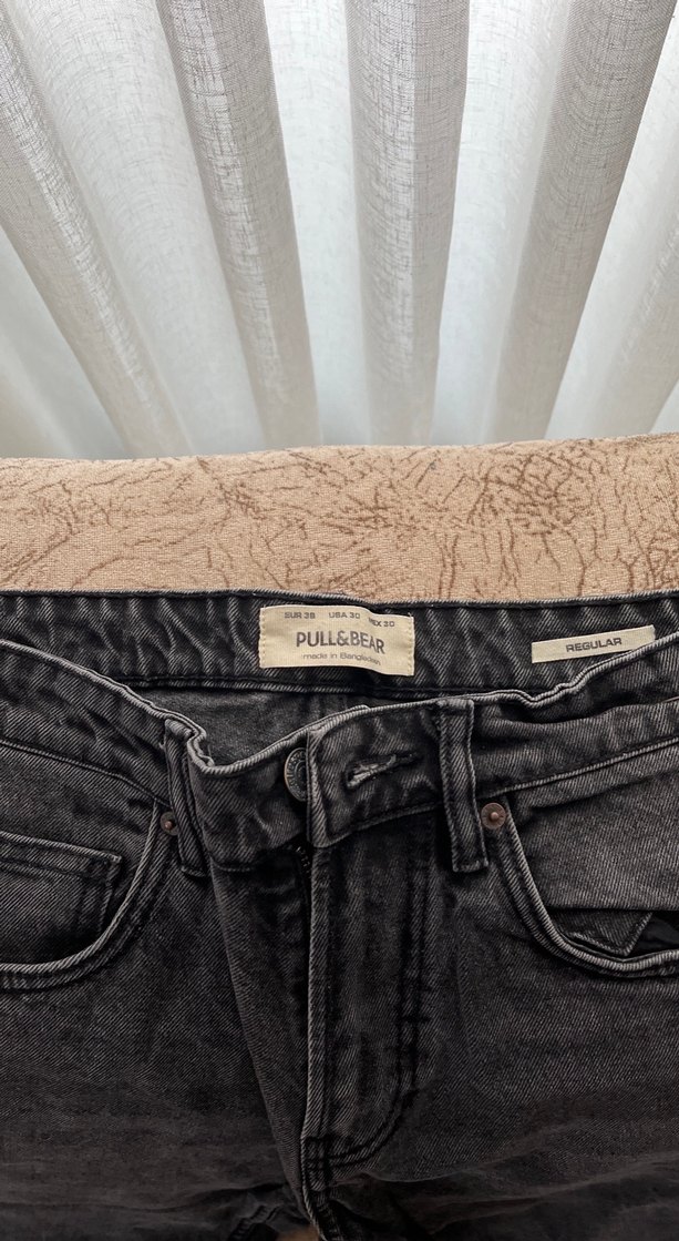 Gri  Normal Kesim Denim Pantolon - Görsel 2