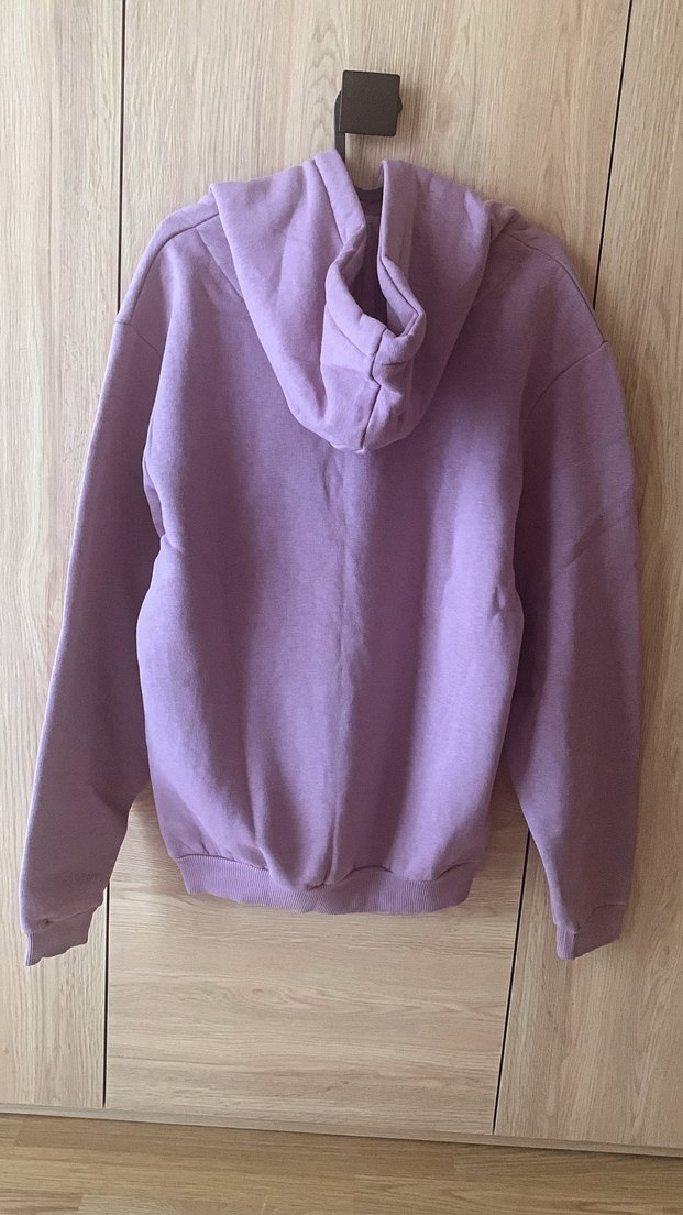 Mor Kapüşonlu Kadın Sweatshirt - Görsel 2