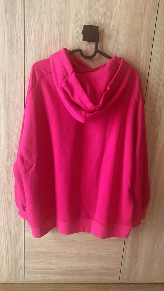 Pembe Kapüşonlu Kadın Sweatshirt - Görsel 2