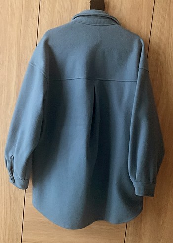 Düğmeli Mavi Midi Kadın #kaban - Görsel 2