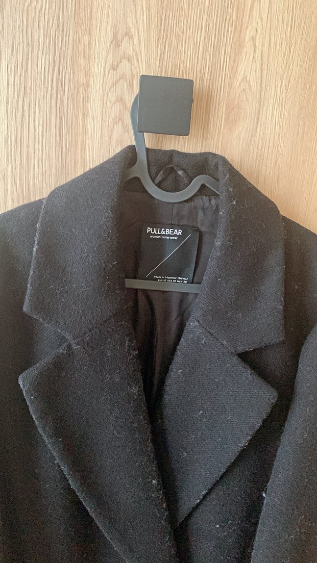 Siyah Kruvaze Düğmeli #Kaban - Görsel 3