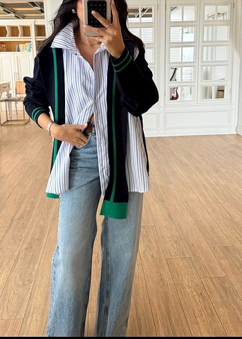 Onix Kendinden Şallı Gömlek Detaylı Triko - Görsel 3