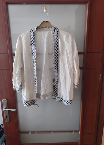 Bej Midi Kadın Kimono,2 adet Salaş Kesim, Uzun Kollu - Görsel 2