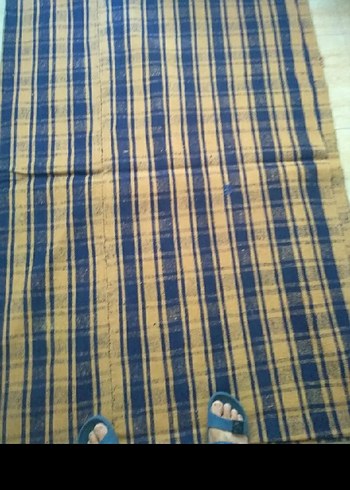 Koyu Kırmızı Çizgili Geleneksel Halı - Görsel 2