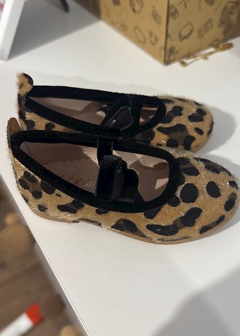 Diğer Kız Çocuk Leopar Desenli Kürklü Babet