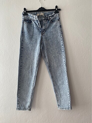 Mom jean kot pantolon